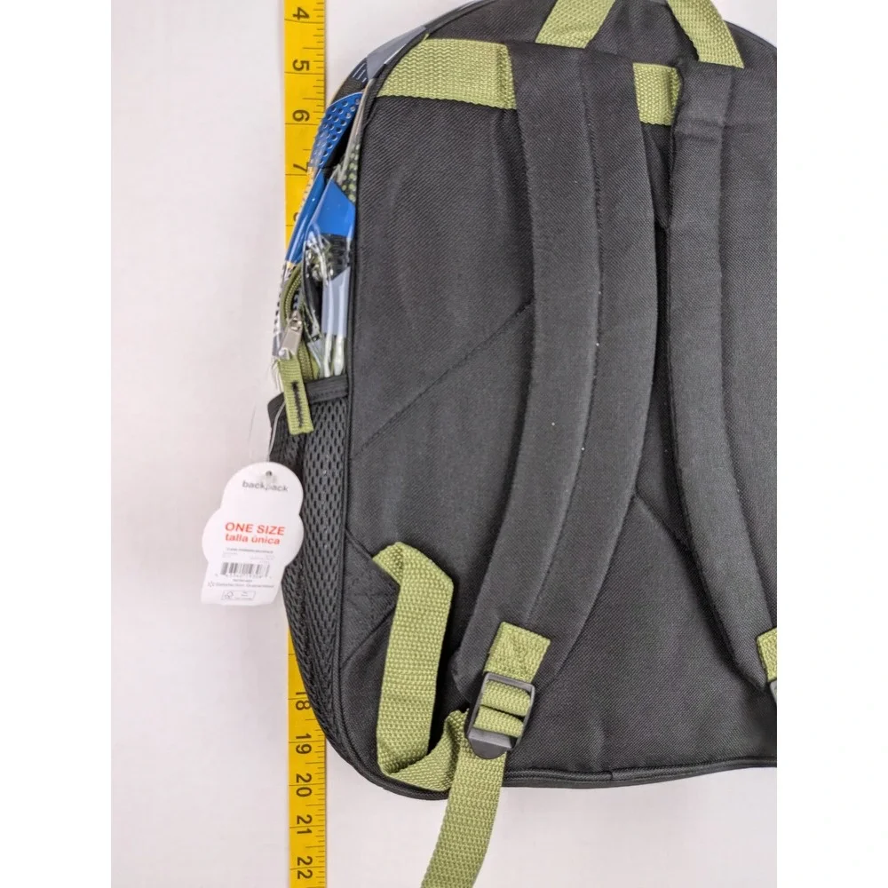 Wonder Nation Kids Clear Geometric Triangle Print Backpack Blue Green New